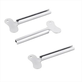 3 Pcs Tube Toothpaste Squeezer Keys Metal Hair Dye Color Roller Dispenser Wringer Tool Processing Aids and Accessories Bathroom Safety,Tube Squeezers,Daily Living Tube Squeezing Aids（Silver）