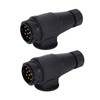 2PCS 13 Pin Euro Plug Waterproof Plastic Copper Injection Molded