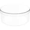 Pioneer Plastics 180C Clear Round Plastic Container, 6" W x