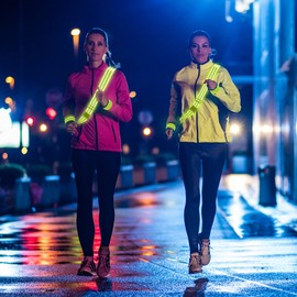 Yolev Reflective Sash 5 Pieces Reflective Running Gear High Visibility Safety Reflective Sash Reflective for Reflective Vest, Reflective Running Gear for Night Walking Cycling