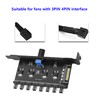SinLoon PC 8 Channels Fan Hub Knob Cooling Fan Speed