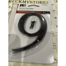 Reliabilt New RELIABILT 4-in Oil Rubbed Bronze House Building Home Number Nine#9 Letter