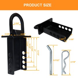 lifgarfe 4PCS 16200lbs Trailer Stake Pocket D Ring Tie Downs Fit for Flated Trucks and Trailers with Standard 2" x 4" Stake Pockets