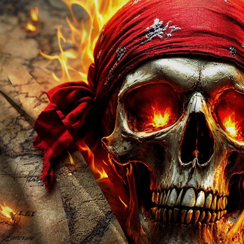 Pirate Flag 90 x 150 cm with Eyelets - Large