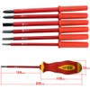 TOOLSTAR Insulated Screwdriver Set, 7 Pieces Magnetic PH Electrician Screwdriver