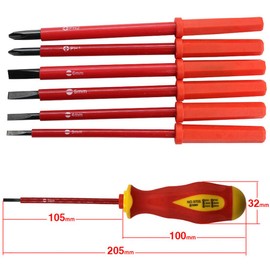 TOOLSTAR Insulated Screwdriver Set, 7 Pieces Magnetic PH Electrician Screwdriver Set, Multifunctional Opening Repair Precision Tool Set with Replaceable Blades