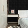 Biyoee Black Grasscloth Peel and Stick Wallpaper Textured Self-Adhesive Contact