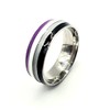 SNS Components Stainless Steel Silver Asexual Aces Ring (O)