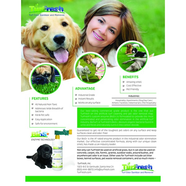 BioTurf Mini Power Pack, Artifical Turf Cleaner and Odor Eliminator