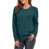 PrettyGuide Women's Sweater Crewneck Cable Knit Long Sleeve Pullover Tops