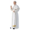 Statue Pope Francis Painted Wood Mass 15 cm