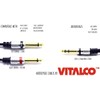 VITALCO 6.3 mm Stereo to 2x 6.3 Mono Jack Cable