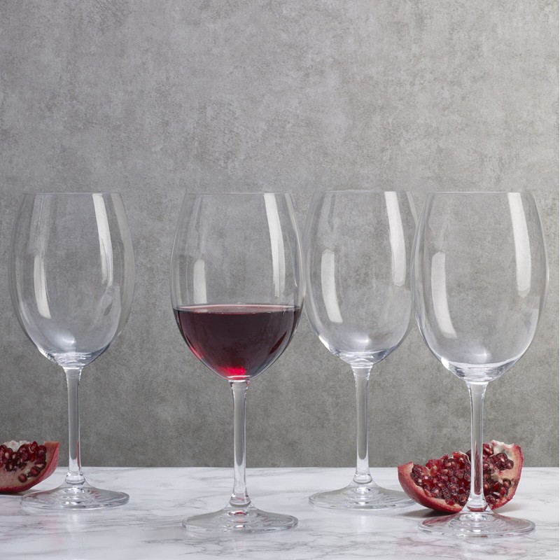 Mikasa Julie Bordeaux Wine Glass, 21.5-Ounce, Set of 4