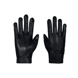 SiXsigma Sports Ladies winter warm touchscreen Gloves genuine soft leather lambskin fashion Outdoor Party Causal Driving (Black, Medium/Large)