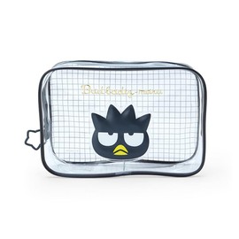 Sanrio 004243 Bad Batsumaru Clear Pouch, Vinyl Pouch, Batsumaru, BAD BADTZ-MARU, 5.5 x 8.3 x 2.4 inches (14 x 21 x 6 cm), Character