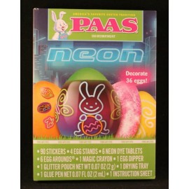 Paas - Neon - Easter Egg Decorating Kit - Decorates 36 Eggs - Food Safe Dye