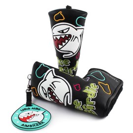 AIMSHARK Nice Birdie Putter Cover Blade Type/Golf Head Covers/Golf Club Covers (Blade-Black)