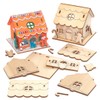 Baker Ross AX364 Gingerbread House Wooden Tea Light Holder -