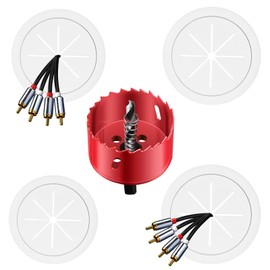 Xiuouix TV Cord Hider for Wall Mounted TV,in Wall Cable Management Kit,Wire Hiders for TV on Wall,TV Cable Hider Nclude 4 Through Holes and 1 Hole Saw Drill Attachment,Easy Install (A-White)