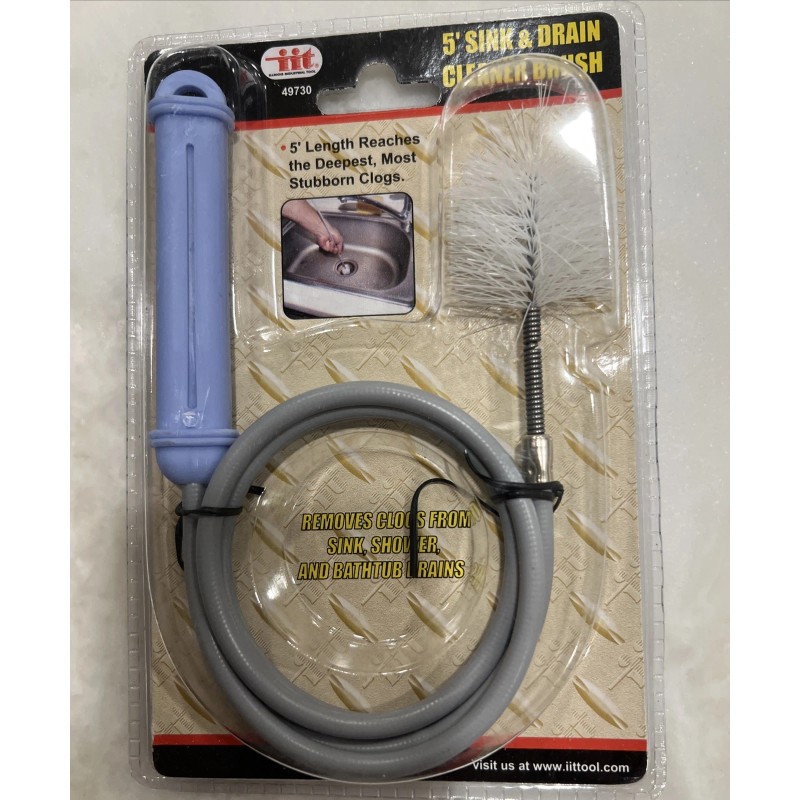 iit 60 Inch Drain Cleaner Brush Pipe Cleaner Clog Remover