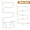 COSTWAY Heated Towel Warmer, Freestanding & Wall-Mounted 5-Bar Drying Rack