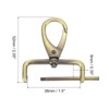 sourcing map 2Pcs Swivel Clasps Hook, 38mm(1-1/2 Inch) D Ring