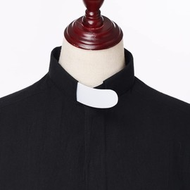 BLESSUME Tab Collars for Clergy Shirt White Insert Tab Collar