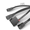 KabelDirekt 20-20-20cm 4-pin Molex (5.25“) 12V to 3 x 3-pin
