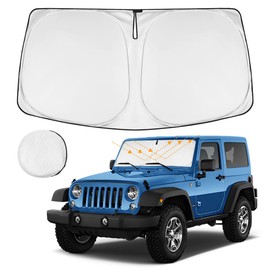 NEVERLAND Car Windshield Sun Shade，Folding Heat Car Window Shades Front Windshield Sun UV Protection Sun Visor for Car Windshield Universal Fit for (57.87 X 27.56)