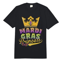 Mardi Gras Princess Funny Mardi Gras Carnival Women Girls Comfort Colors Adult Heavyweight T-Shirt