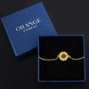 ORANGE FOREST Sunflower Bracelet for Women 925 Sterling Silver Gold