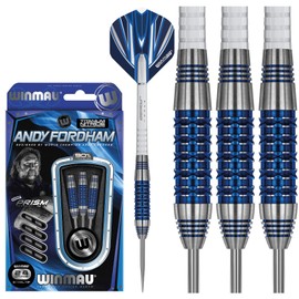 WINMAU Andy Fordham Special Edition Tungsten Steeltip Darts Set 24g with Prism Flights and Shafts (Stems)