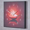 levandeo Wall Clock 30 x 30 cm PVC Frame Black