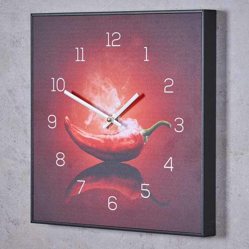 levandeo Wall Clock 30 x 30 cm PVC Frame Black