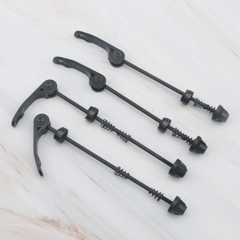 Unxuey 2 Pairs Black Bicycle Quick Release Axle, Quick Release
