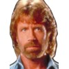 Chuck Norris - Double Gun - 69" Tall Life Size