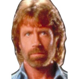 Chuck Norris - Double Gun - 69" Tall Life Size Cardboard Cutout Standee