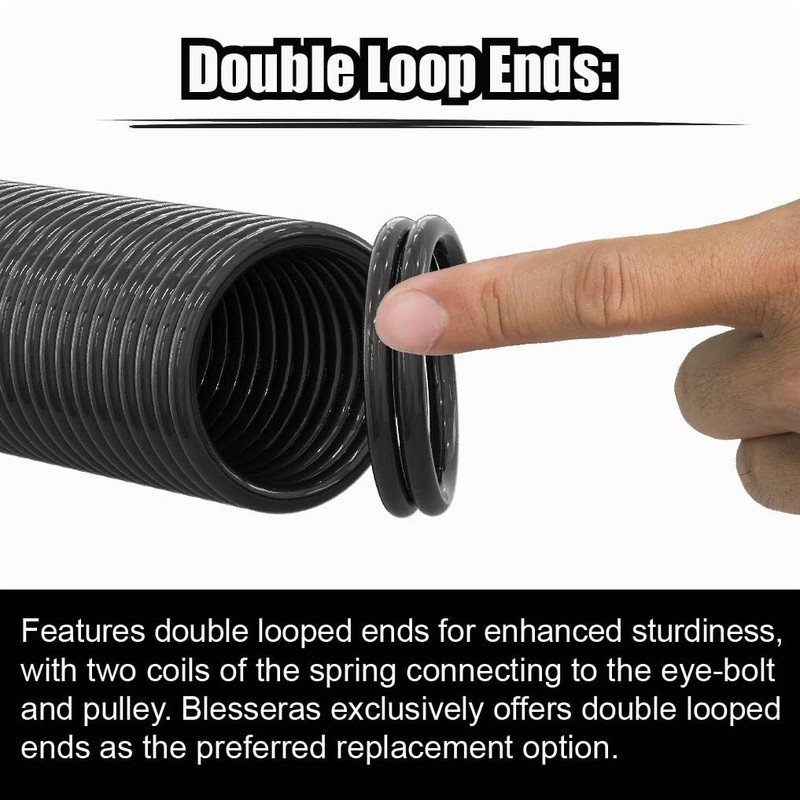 Blesseras 160-lbs. Garage Door Extension Spring Replacement Kit, 25'' Long,