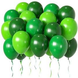 AIOZX Green Balloons Dark Green Balloon, 50pcs 12 Inch Green Dark Green Lime Latex Balloons for St. Patrick's Day, Baby Shower, Jungle Safari Birthday Party Decorations