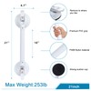 HEINSY 21inch Upgrade Suction Shower Grab Bar, Portable Shower Handle
