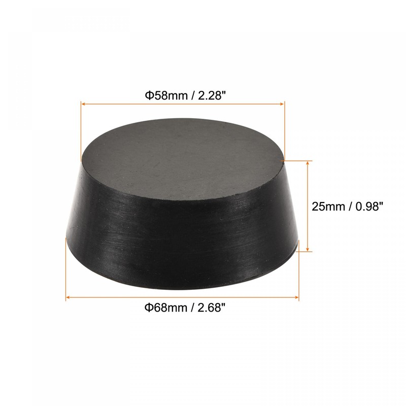 sourcing map Tapered Rubber Cap 58 mm to 68 mm