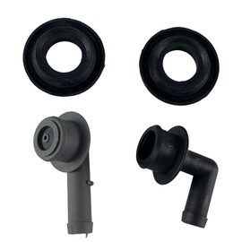 XDF 53013360AA PCV CCV VENT VALVE ELBOW & GROMMET SET PCV CCV 2x Vent Valve Elbows and 2x Grommets compatible for Jeep Grand Cherokee 4.0L 2000 2001 2002 2003 2004
