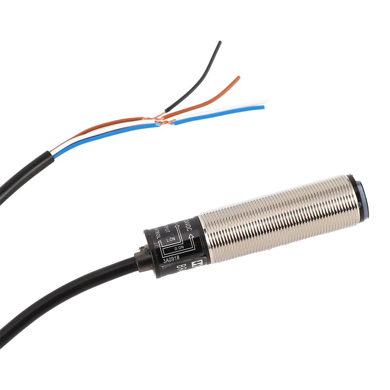 BERM Photoelectric Switch Sensor Diffuse Reflection Cylindrical 4‑Wire Power Control