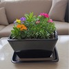 Square Plant Saucer 4 Inch 2 Pack，Plant Trays for Pots,