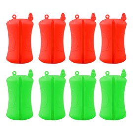 IFUDE Pack of 8 Fishing Rod Tie Holder Fishing Rod Protection Attachment Rubber Portable Fishing Rod Fixed Ball Rubber Reusable Rod Holder Fishing Tool (Green + Red)