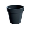 Prosper Plast Lofly Flowerpot, 29.3 x 27.1 cm, Anthracite, 29.3x29.3x27.1