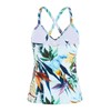 Ocean Blues Women's Leaf Print Push Up Swimuit Top Vneck