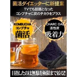 コンブチャ PLSU 活性炭の力（約6ヵ月分/360粒）チャコール サプリメント