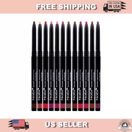 NABI 12 Colors Retractable Waterproof Lip Liner Set, Long Lasting Fade Resistant