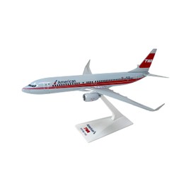 Flight Miniatures American TWA 737-800 1:200 Scale - Plastic Snap-Fit Model Airplane - Collectible Replica of American TWA Airlines Part #ABO-73780H-035